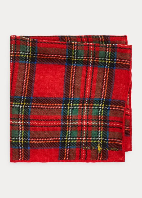 Cuadrícula Polo Ralph Lauren Hombre Rojos Multicolor - Tartan Wool Pocket - NAESR7129